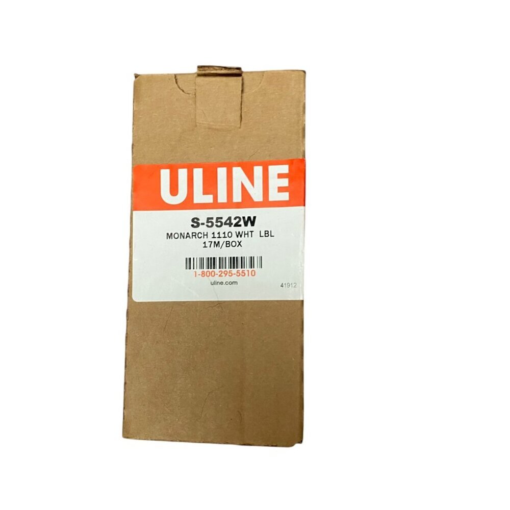 Uline Monarch 1110 White Labels 17M/Roll 16 Rolls NEW‎ Opened Box